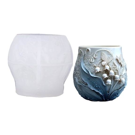 Flexible Silicone Floral Butterfly Mold For Handmade Cement Concrete Crafts Decorative Flower Pots And Resin Art Creation