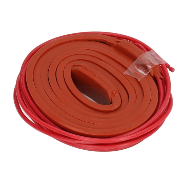 Flexible Silicone Heating Belt DC 24V 40W Waterproof Pipe Insulation Wrap 0.6 x 39.4 Inches / 15 x 1000 mm Soft Electrical Heating Element