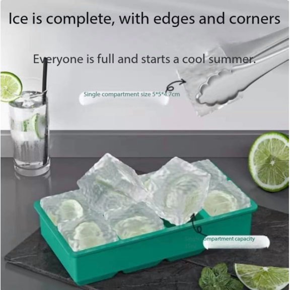 Flexible Silicone Ice Cube Tray - Effortless Ice Maker for Home Use