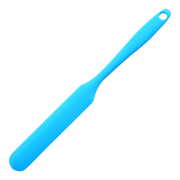 Flexible Silicone Jar Spatula Scraper, Heat Resistant Non-Stick Spreader for Cream Butter Cake Mixing, Kitchen Baking Tool(Blue)