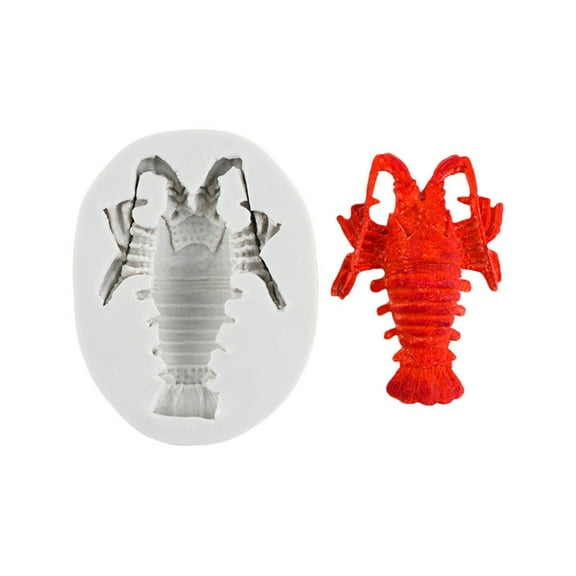 Flexible Silicone Mold Fondant Lobster Shaped Silicone Baking Tools Great for Home Baking and