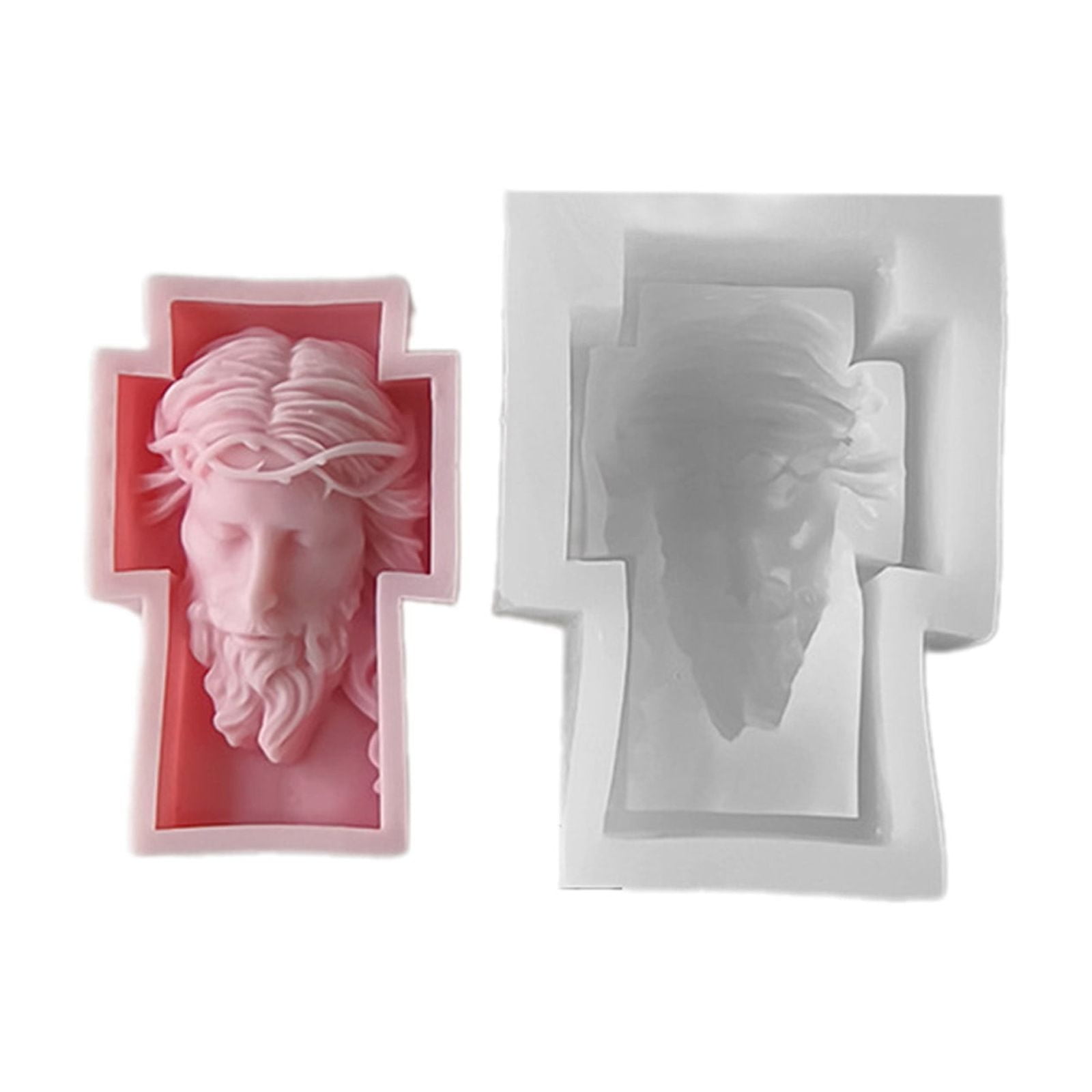 Flexible Silicone Mold Handmade Mould Epoxy Resin Moulds Church Prayer Crosses Sculpture Shaped Molds Decors