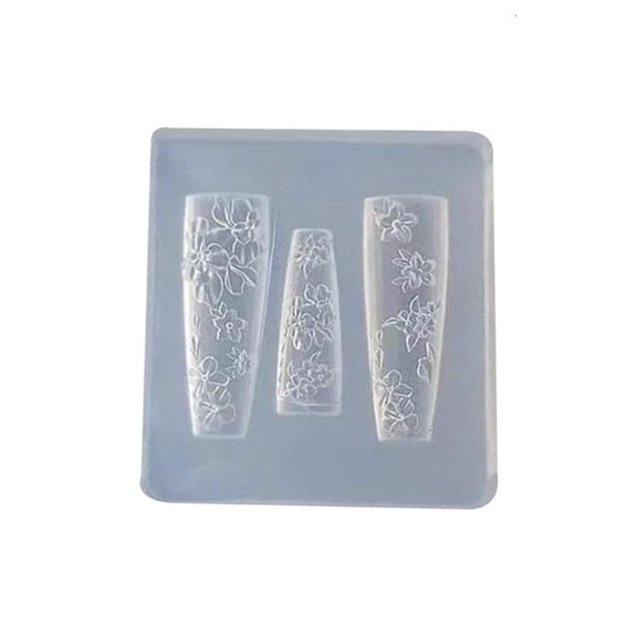 Flexible Silicone Nail Mold For Flower Charm Pattern Professional Reusable Manicure Casting Tool Easy Cleaning