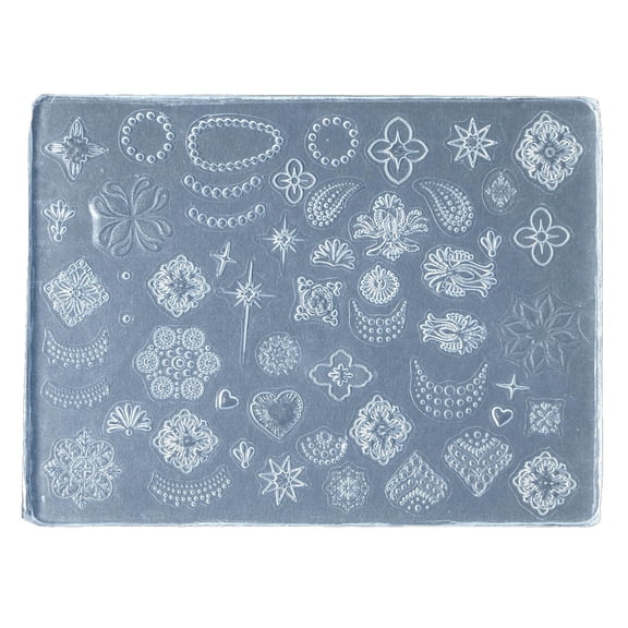 Flexible Silicone Nails Art Mold Handmade Embossed Casting Mould Handmade Carving Molds Manicures Making Mould
