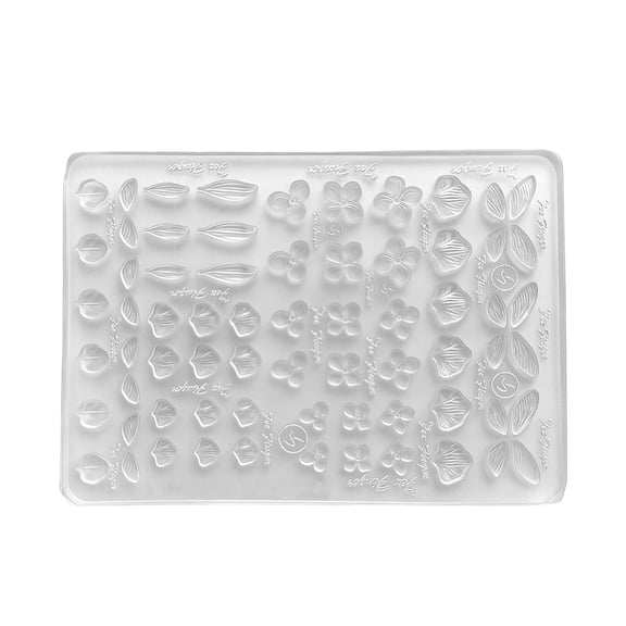 Flexible Silicone Nails Art Mold With 3D Butterfly And Leaves Embossing For Individualized Designs Thin And Washable