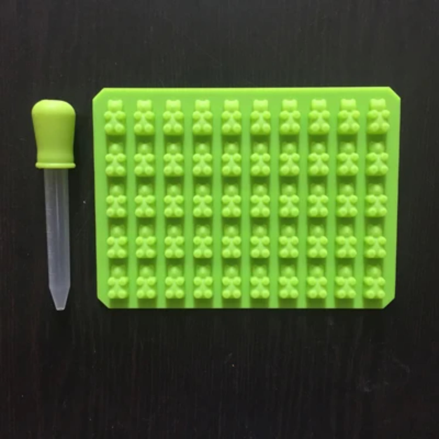 Flexible Silicone Shape Mould Gummy Candy Trays With Dropper Rubber