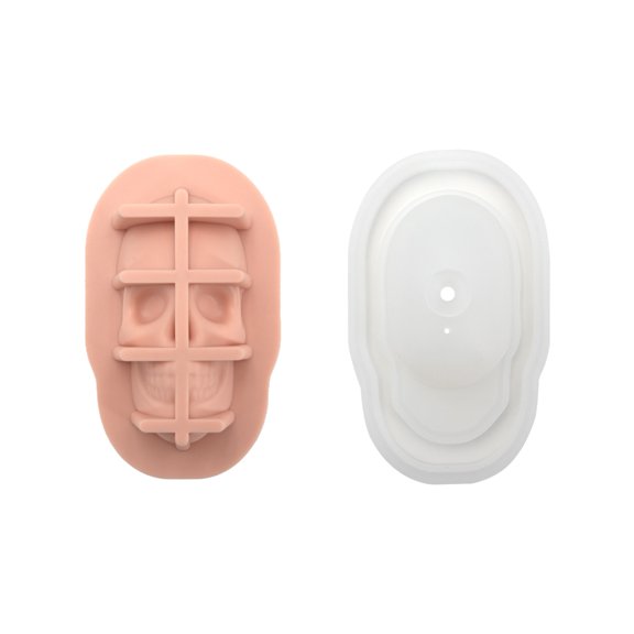 Flexible Silicone Skull Head Shape Ice Mold Round Ice Maker for Home Use and Drink Decoration Parties Supplies