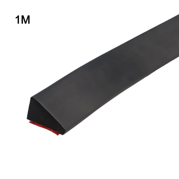 Flexible Silicone Slope Climbing Strip Self Adhesive Threshold Ramp Door Transition Water Barrier 1M Length Cuttable for Home Bathroom Black