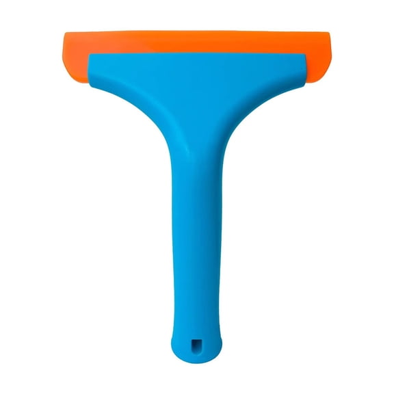 Flexible Silicone Squeegee for Car Windshield Window Mirror Glass Water Blade Wiper - Shower Squeegee for Bathroom Door Tile Cleaning, 5.9 Inch Compact Handheld Squeegee for Home Office Auto