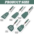 thumbnail image 1 of Flexible Silicone Turner Spatula, Heat Resistant Flat Pancake Spatula for Non-Stick Cookware Griddle Eggs Burgers, Dark Green Half-Moon Slotted, 1 of 5