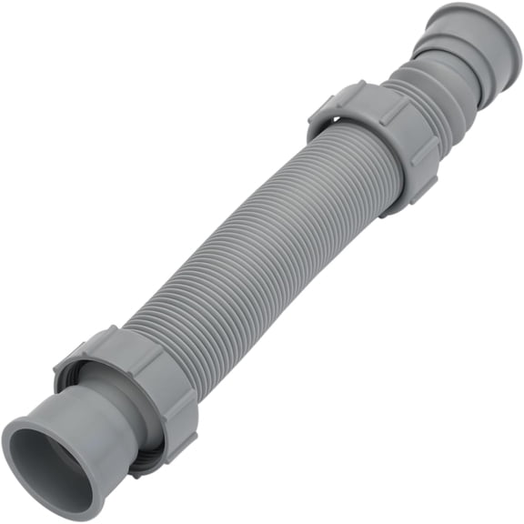 Flexible Sink Drain Pipe 1-1/2 P-trap with Adapter Expandable Tubular Drain Tubing Pipe Adjustable P Trap for Kitchen Sink Drain & Garbage Disposal