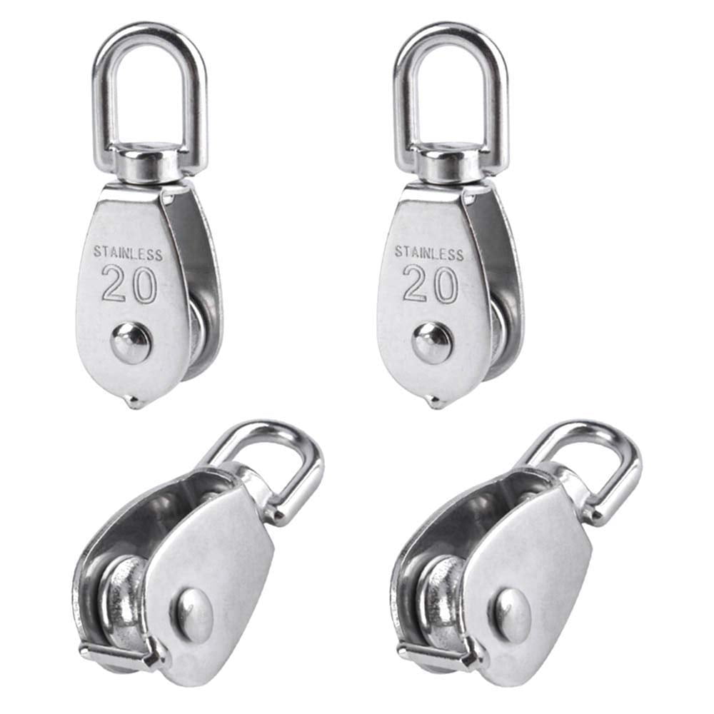 Heavy-Duty Stainless Steel Single Pulley Block, Anti-Rust Wear