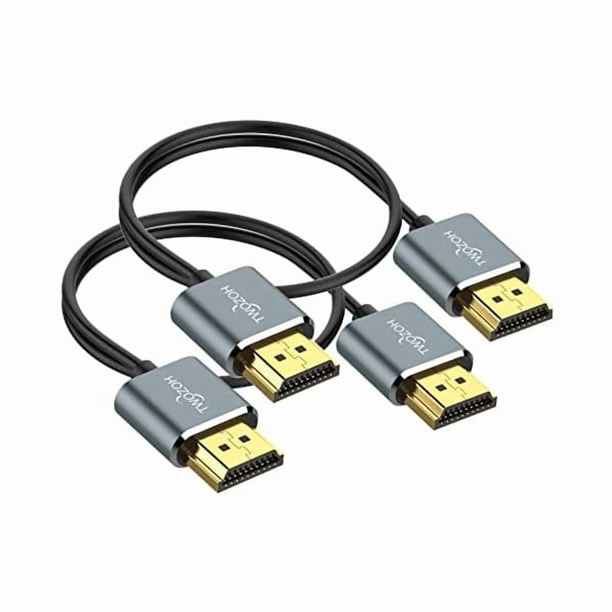 Flexible & Slim HDMI Cable 5FT 2 Pack, Ultra Thin HDMI Cord Supports High Speed 4K@60Hz 18gbps 2160P/1080P
