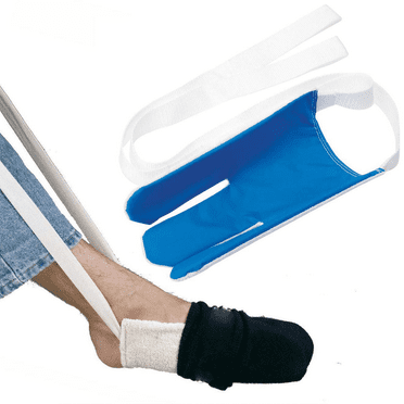 Flexible Sock Aid ,Sock Aides Help Pull Socks Up, Put on Socks Helper, Help to Put on Socks for Seniors without Bending Down(Navy Blue)