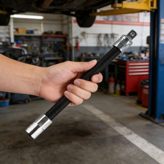 Flexible Socket Extension Bar,Drive Bendable Shaft, Universal Wrench Adapter for Tight Spaces, Steel Flexible Drill Bit Extension Rod, 9.84 / 7.87 / 5.71 Inch