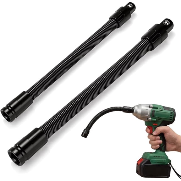 Flexible Socket Extension Set, 1/4 3/8 1/2 Drive Flexible Shaft Extension Bar for Impact Wrench, 360° Bendable Ratchet Extension for Tight Spaces, Automotive Repair Tool for Hard-to-Reach Nuts