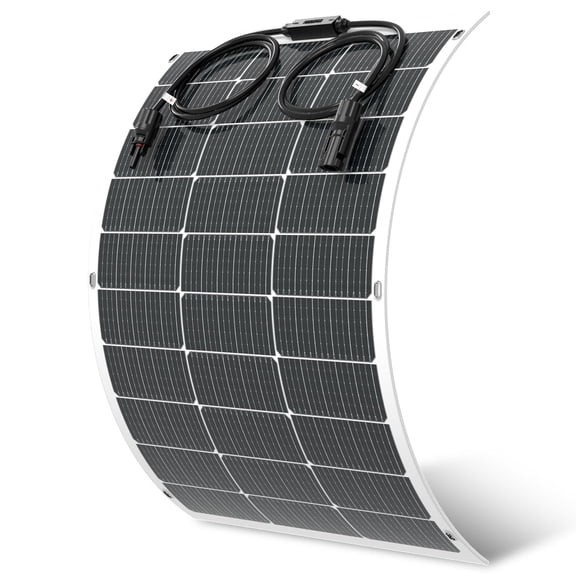 Flexible Solar Panel 100 Watt 16BB Mono Cell, Fiberglass Bendable Solar Panels, Lightweight & Urtra-Thin for RV, Camping, Boat, Balcony, Roof, Yacht,Uneven Surface