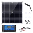 thumbnail image 1 of Flexible Solar Panels Kit 20W with 300W Controller 12V Power Supply USB Charging Interface Solar Board Waterproof Solar Cells for Phone RV Car, 1 of 9