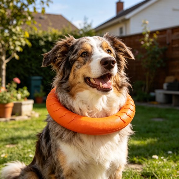 Flexible Solid Rubber Pet Fetch Ring Floating Water Safe Flying Hoop For Lawn Pool Backyard Daily Companion Interactive Play Gifts