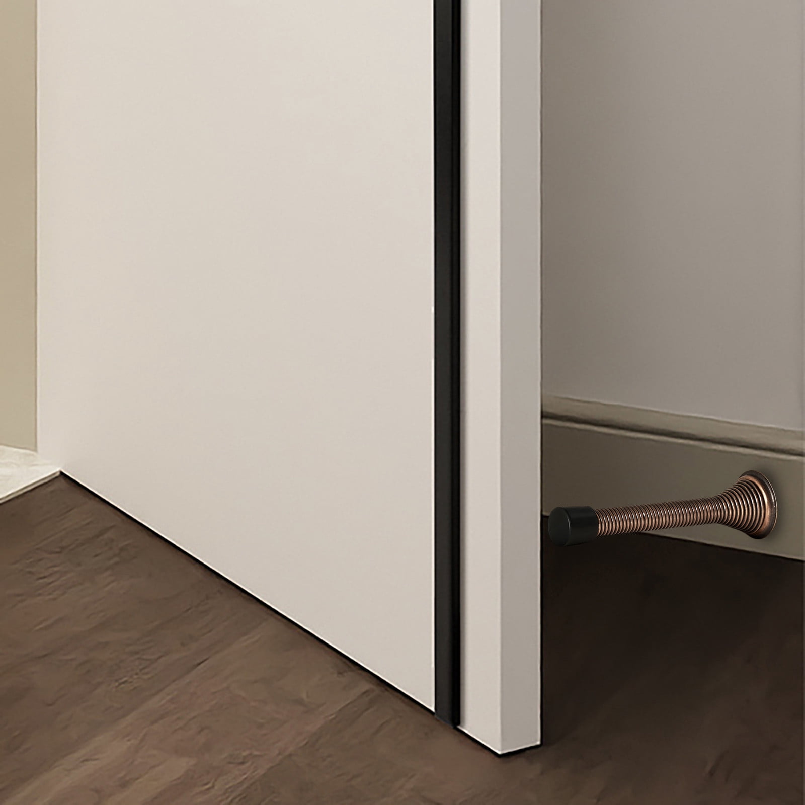 Flexible Spring Door Stopper with Rustproof Screw and Rubber Bumper ...