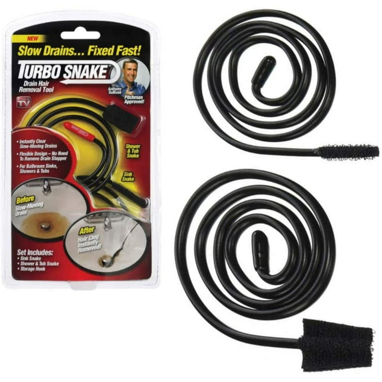 Wonder Snake Drain Hair Clog Remover Flexible Tool (4 Pack)