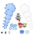 thumbnail image 1 of Flexible & Stretchable Silicone Stretch Lids, Reusable Silicone Lids for Airtight Food Storage, Microwave-safe, Freezer-safe, Dishwasher Safe, Environmentally Friendly (6pcs Set), 1 of 8