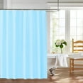 thumbnail image 1 of Flexible Sturdy Plastic Shower Stall Curtain Liner, Water Repellent Lightweight Durable Curtain for Bathroom Hotel and Household Use, 70.87*70.87in, Blue, 1 of 6