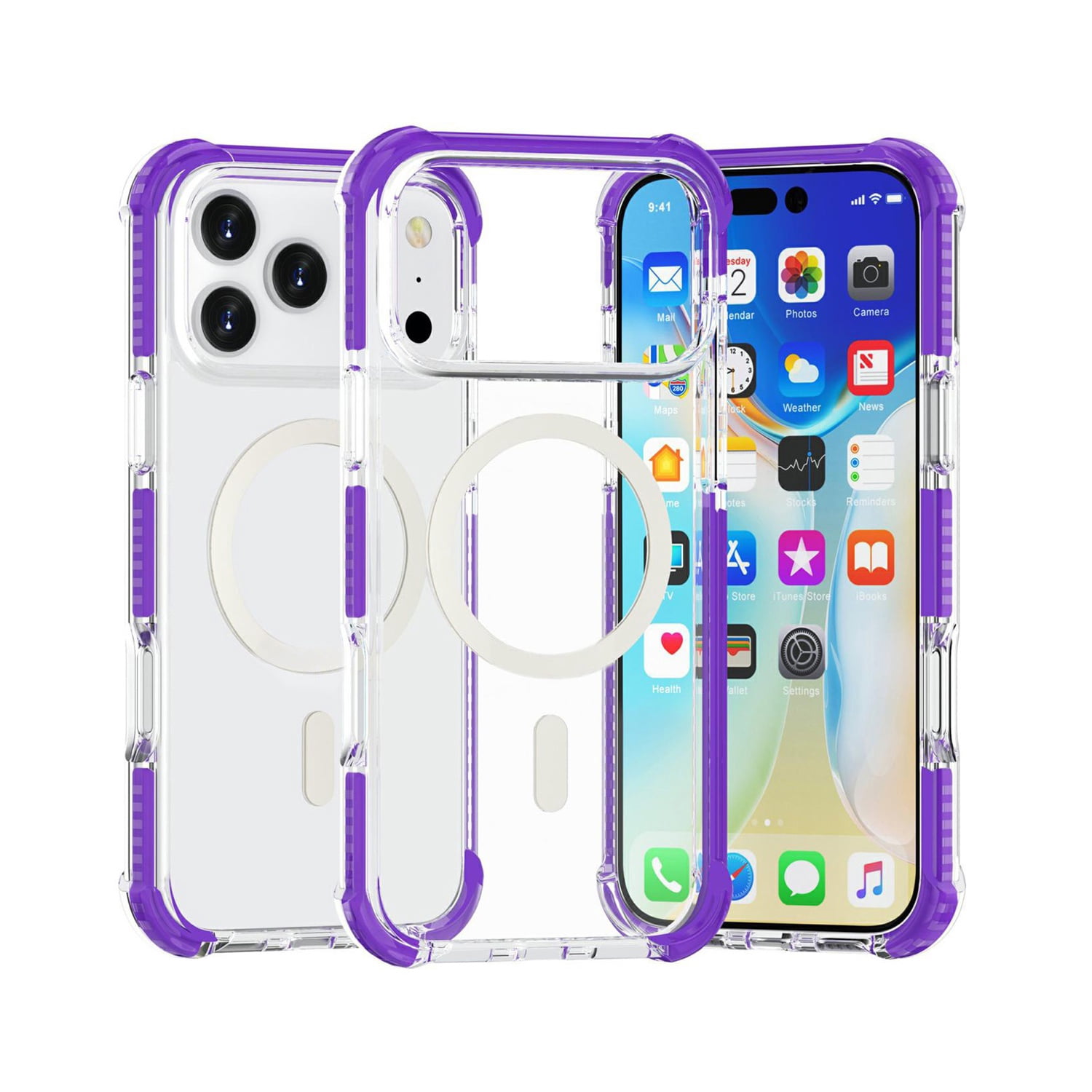 Flexible TPU Mesh Protective Case for iPhone 17 Pro Max - Purple