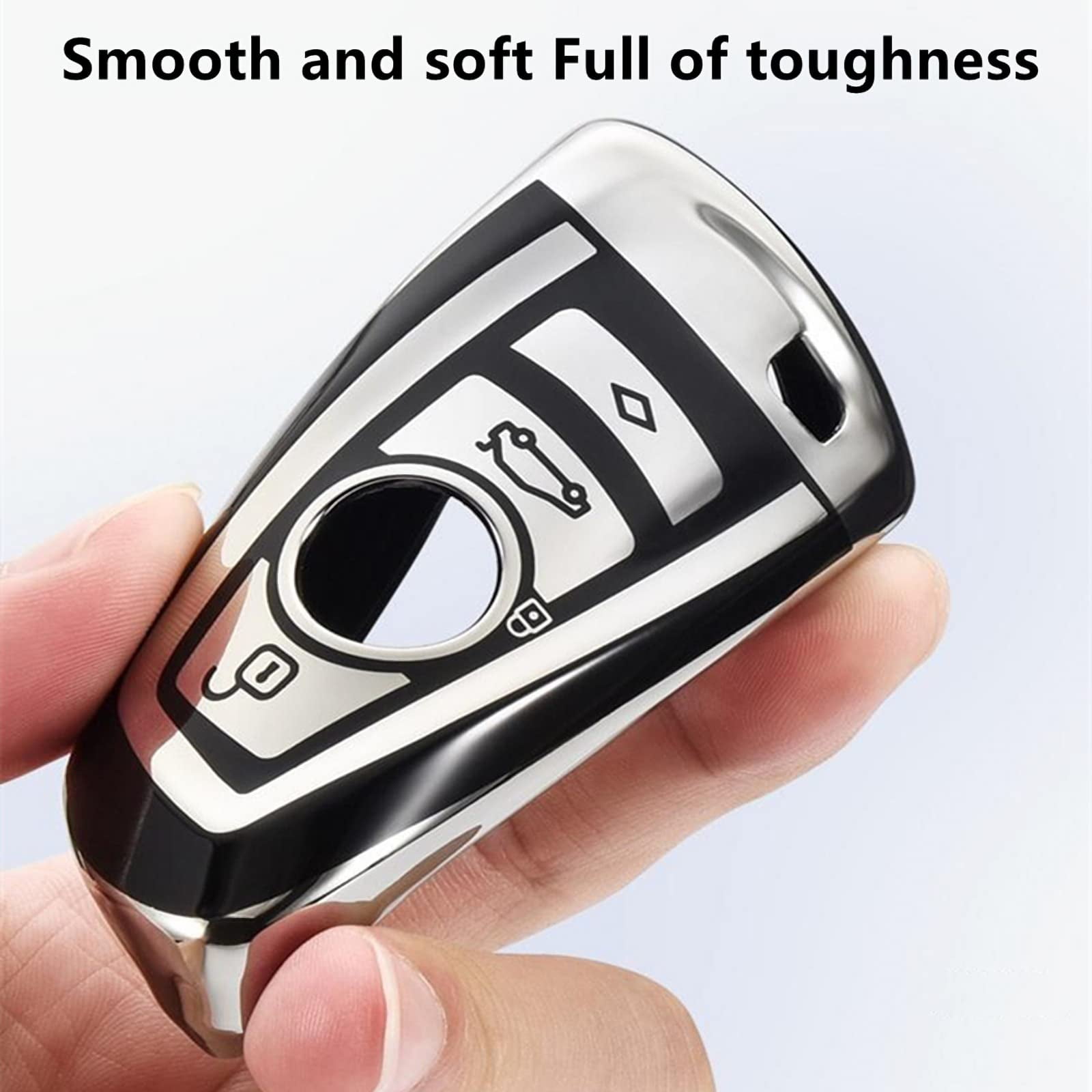 Flexible TPU Protective Shell Case for BMW X1 X3 X4 X5 X6 1 2 4 5 6 7 Series M3 M5 M6 GT3 GT5 G30 F10 F15 F16 F20 Smart Remote Key Fob Cover