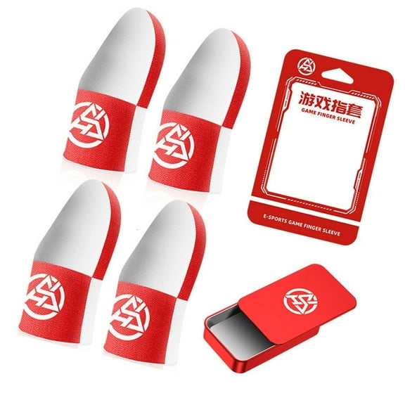 Flexible Thin Conductive Fiber Gaming Finger Sleeves Sweatproof Nonslip Design