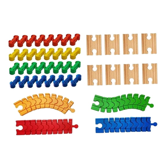 Flexible Train Track Adapter Connector Expansion Set PP Material for Children Educational Assembly