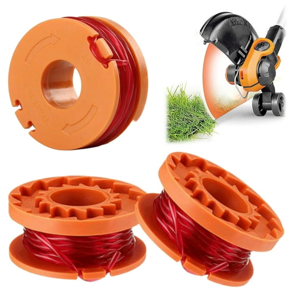 Flexible Trimmer Line for Worx, ABS Spool Replacement Spools, 3PCS Suitable for Multiple String Trimmer Models