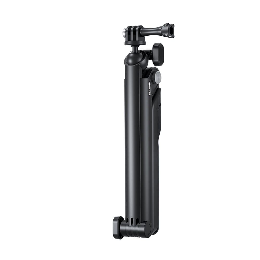 Flexible Tripod Phone Stand - Bigcan 3-Fold Selfie Stick Tripod with 360° Rotation, Extendable 22cm–55cm Arm for GoPro iPhone Vlog Travel Recording