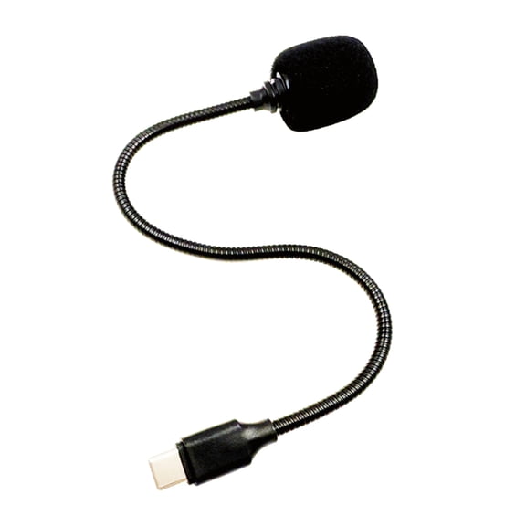 Flexible Tube Mic with Sponge Cover, Adjustable Bendable Design for Smartphones, PCs, Clear