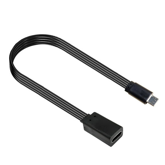 Flexible Type C To Microed USB Adapter Cable Metal Reinforced Connectors Charging Data Transfer For Phones Electronics