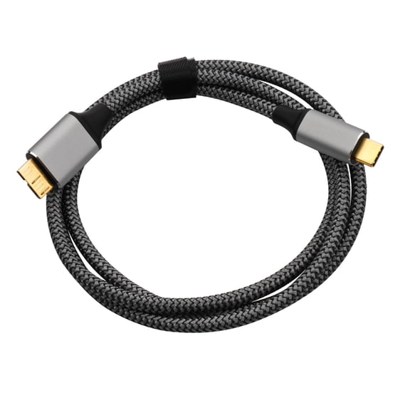 Flexible Type C to MicroB Hard Drive Data Sync Power Cable for Fast Speed Data Transfer and Charging Needs