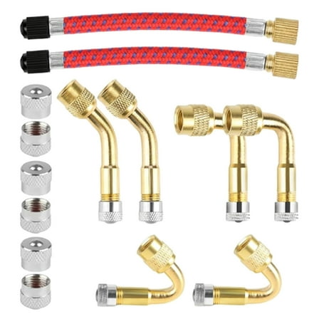 Flexible Tyre Valves Extension Replacement Coppers Bend Tire Valves Adaptors