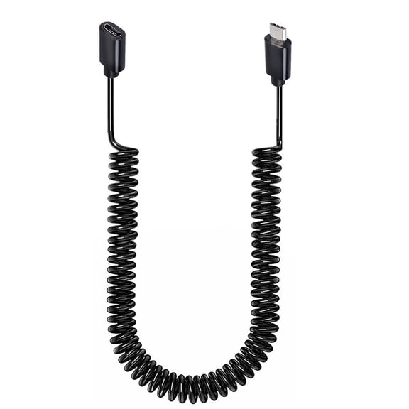Flexible USB Spring Extension Cable USB2.0 Port 480Mbps Data Transfer