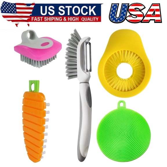 Flexible Vegetable Brush Fruit and Vegetable Brushes, Vegetable/Fruit Peeler
