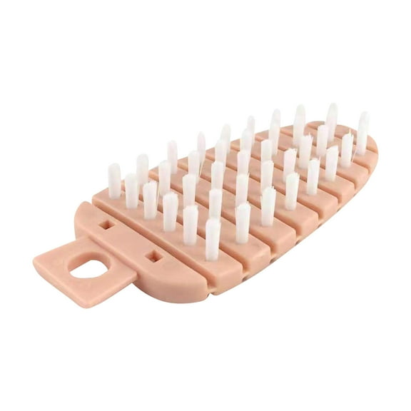 Flexible Vegetable Brush for Potatoes and Radishes, Soft Bristle Produce Scrubber, Ergonomic Design with Hanging Hole, Cleans Grooves, Non-Slip Grip, Kitchen Fruit Washing Tool