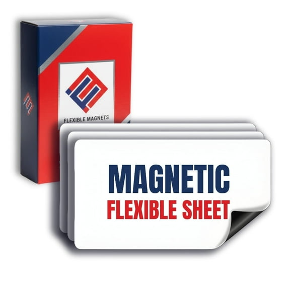 Flexible Vinyl Blank Magnetic Sign Sheets with Round Corners - Printable Magnetic Sheets - Magnets for Cars 12” x 18” - 30 Mil (1 Pack)
