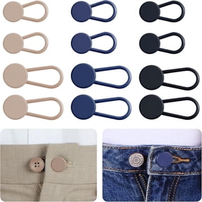 Flexible Waist Extenders For Trousers,Instant Button Expanders for Women & Men,2025 New Pant Button Extenders for Jeans,No-Sew Waistband Extenders for Snug Pants,Adds Up for Comfort Fit,12PCs