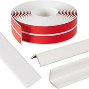 Flexible Wall Corner Protector Moulding Trim, Dingrich Self-Adhesive Wall Corner Protector for Wall Edge Corner, Floor Window Door Ceiling, Countertop (White, 0.8in x 13.12ft)