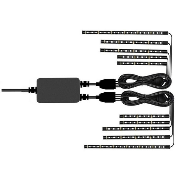 Flexible Waterproof Motorcycle LED Light Kit - Multi-Color Neon Strip Lighting for 12V Motorcycles and Bicycles - Easy Mobile App Control, DIY Modes & Music Sync