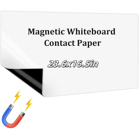 Flexible Whiteboard Sheet Wall,23.6x16.5In Magnetic Dry Erase Board,Magnetic White Board Sticker,Adhesive Backing Whiteboard