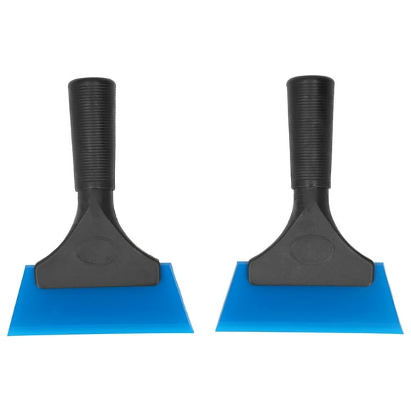 Flexible Window Squeegee, All-Purpose Cleaning Tool for Shower Doors, Car Windshields, Mirrors, Bathroom, Kitchen, Patio, and More - 2Pcs, Blue + Black