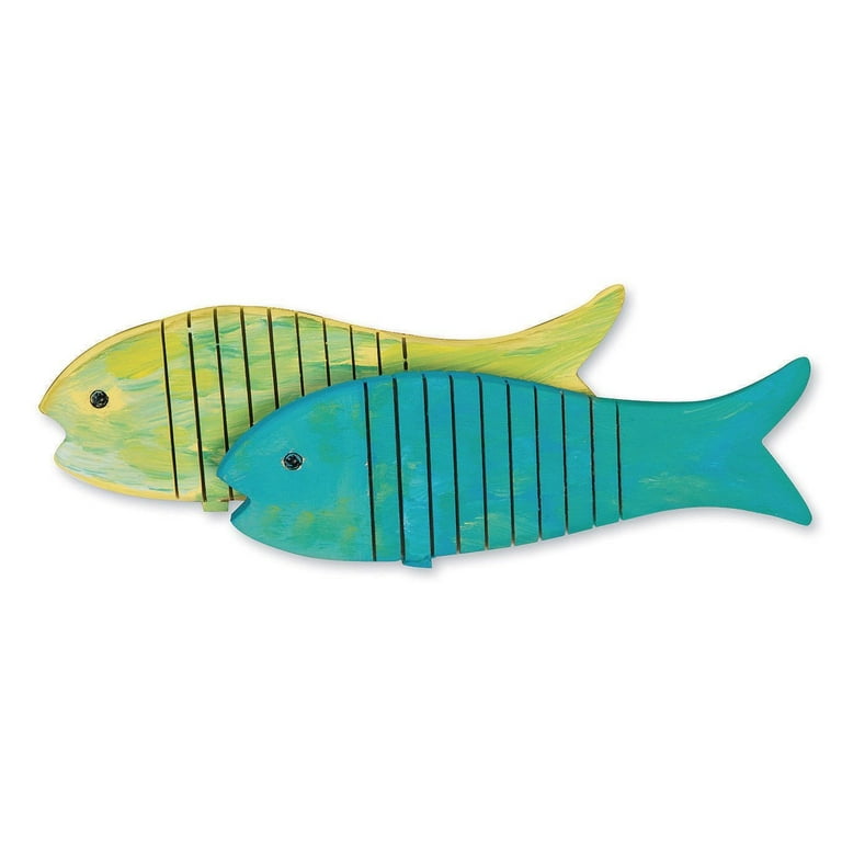 Flexible Wooden Fish Craft Kit, Pack of 12 
