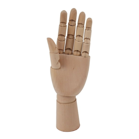 Flexible Wooden Hand Model For Sketching Drawing & Painting - Moveable Artists Manikin Right Hand Small