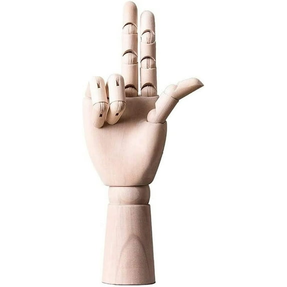 Flexible Wooden Hand Model,Moveable Wooden Mannequin Hand Figure Men ...