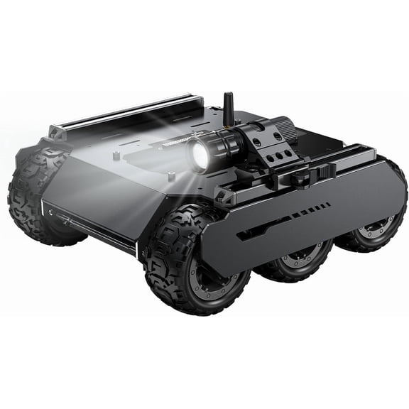 Flexible and Expandable 6x4 Off-Road UGV, Multiple Hosts Support, with Extension Rails and ESP32 Slave Computer, 6 Wheels 4WD Mobile Robot Chassis